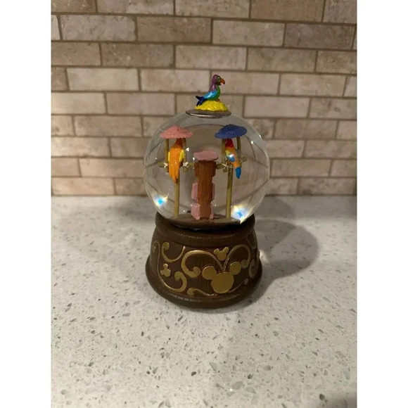 Walt Disney's Enchanted Tiki Room Musical Glitter Snow Globe - RARE! - Picture 3 of 5